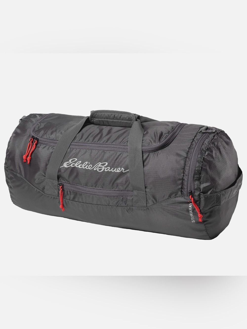 Eddie Bauer Stowaway Packable 45L duffle bag ripstop gray travel packable